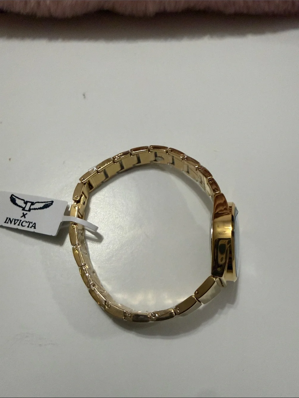 Invicta Women’s Gold-Tone Watch White Dial Stainless Steel Bracelet MSRP $199